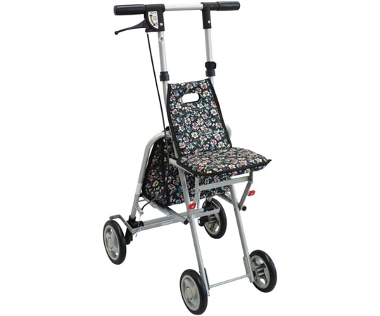 島製作所 シルバーカー サニーウォーカーAS-Ⅲ 小花BK 1個(ご注文単位1個)【直送品】
