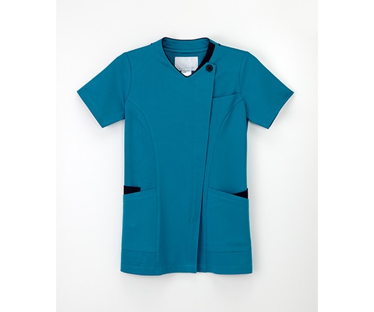 ナガイレーベン 女子スクラブ ターコイズ+ネイビー S RF-5102 1枚（ご注文単位1枚）【直送品】