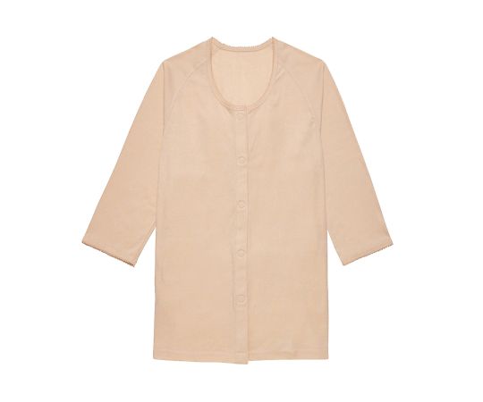 エンゼル（介護用品） らくらく前開きワンタッチ肌着 婦人用（七分袖） ベージュ LL 7505-1 1枚（ご注文単位1枚）【直送品】