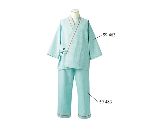 住商モンブラン 患者衣（上衣・男女兼用） 59-463 グリーン 3L 59-463 3L 1枚（ご注文単位1枚）【直送品】