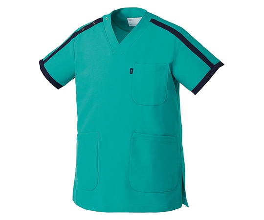 ミズノ（チトセ） 男女兼用スクラブ エメラルドグリーン L MZ0090-C62-L 1枚（ご注文単位1枚）【直送品】