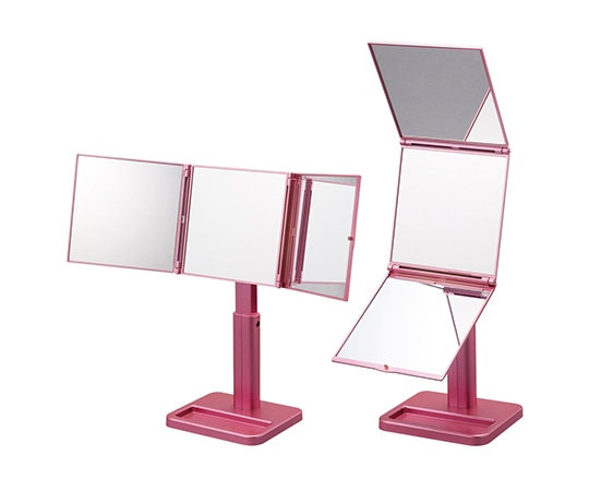 堀内鏡工業 パーフェクトスタイル3WAYナピュアミラー ローズピンク NA-56P 1個（ご注文単位1個）【直送品】