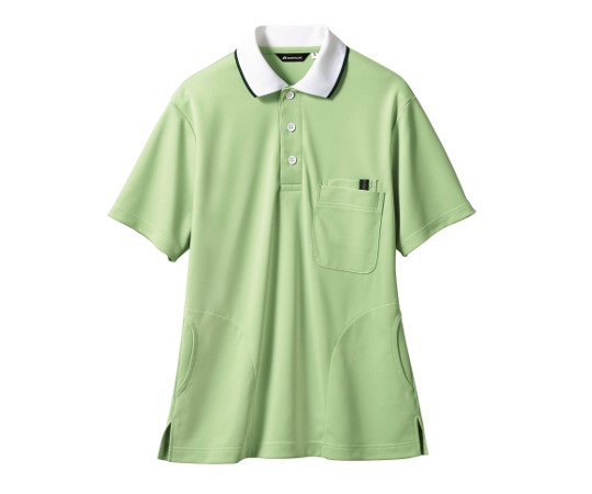 住商モンブラン ポロシャツ 兼用 半袖 グリーン/白 LL 32-5034 1枚(ご注文単位1枚)【直送品】