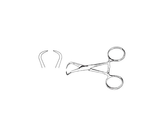 NAPOX タオル鉗子 90mm C-27 1個（ご注文単位1個）【直送品】