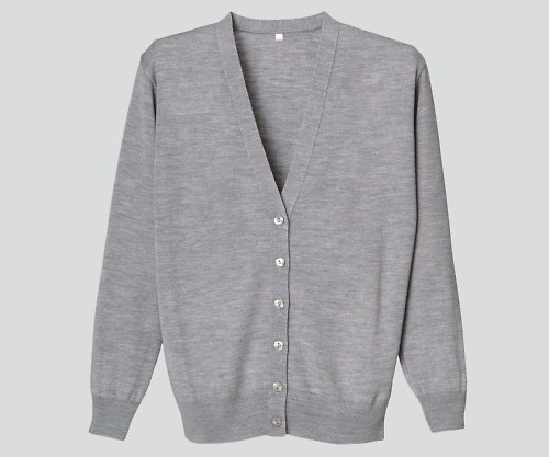 ディーフェイズ 抗ピル長袖カーディガン 杢グレー 4L D1001 1枚(ご注文単位1枚)【直送品】