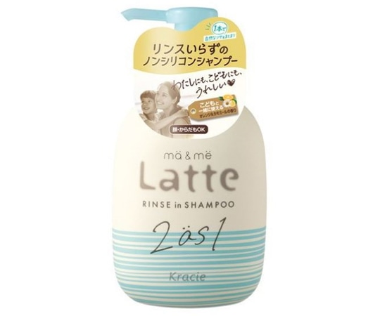 クラシエホームプロダクツ販売 マー&ミー ラッテ リンスインシャンプー ポンプ 490mL 1本（490ml入）  1本（ご注文単位1本）【直送品】