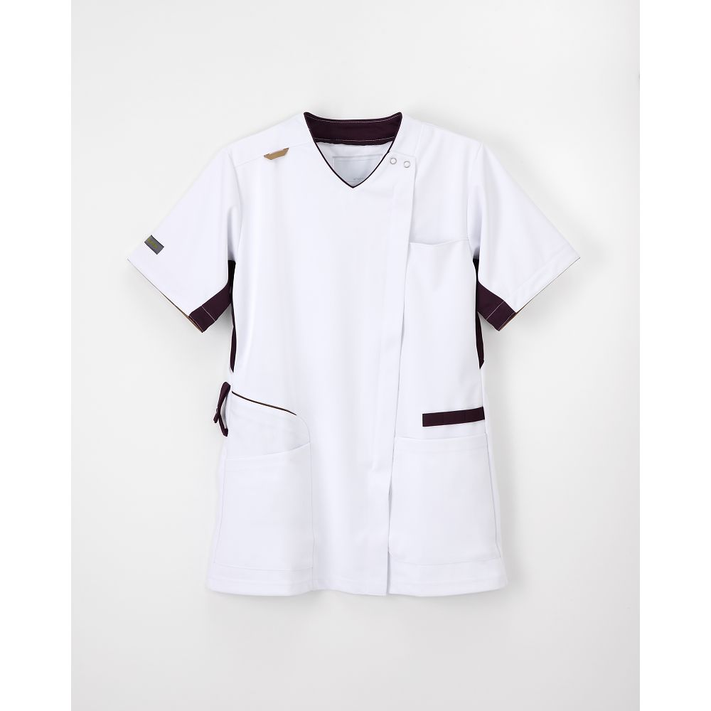 ナガイレーベン 男女兼用スクラブ Tパープル S AW-5577 1枚（ご注文単位1枚）【直送品】