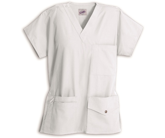 スクラブス スクラブス UNISEX 6ポケット スナップトップ ホワイト M Z1J15 1枚（ご注文単位1枚）【直送品】