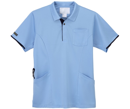 ナガイレーベン ニットシャツ ブルー M JD-3162 1枚（ご注文単位1枚）【直送品】