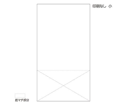 金鵄製作所 角底薬袋 小サイズ 無地 手書き用 100枚入 60204-000 1束（ご注文単位1束）【直送品】