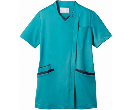 住商モンブラン スクラブ レディス 半袖 ターコイズ/ネイビー S 73-2254 S 1枚(ご注文単位1枚)【直送品】