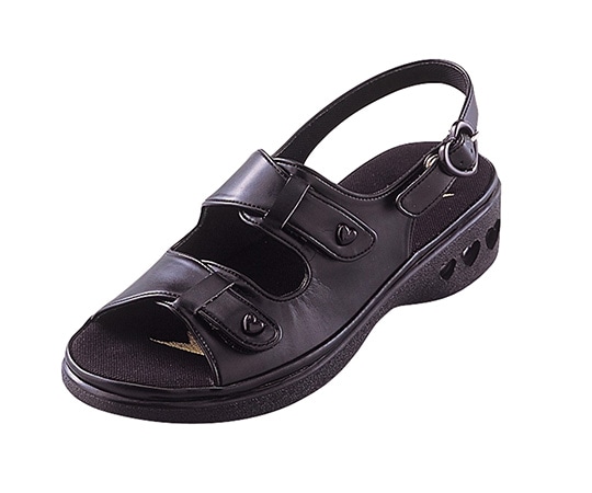 ビーウェル パーフェクトナース(ナースシューズ)ブラック SS PN00103 1足(ご注文単位1足)【直送品】