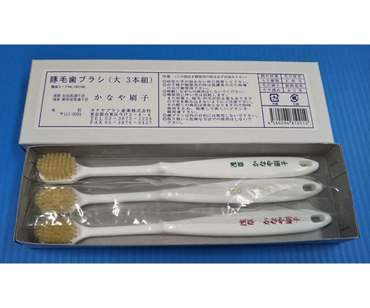 カナヤブラシ産業 歯ブラシ 豚毛 大 1箱（3本入）  1箱（ご注文単位1箱）【直送品】