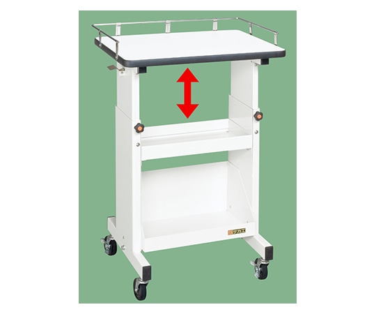 サカエ パソコンカート W600×D450×H705~905mm PCT01W 1台（ご注文単位1台）【直送品】