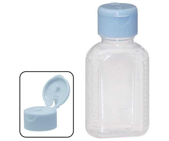 金鵄製作所 小判型投薬瓶 60mL ワンタッチキャップ(スカイブルー:水) 200本入 23010-002 1箱(ご注文単位1箱)【直送品】