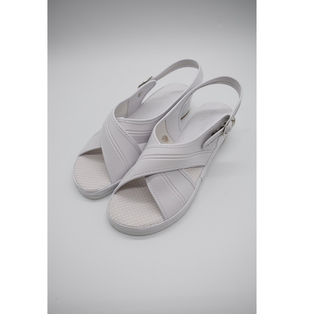 山一 スタンダードクロスサンダル ホワイト L 10WHL 1足(ご注文単位1足)【直送品】