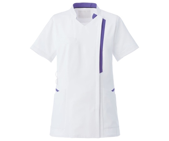 オンワード スクラブ ホワイト×アネモネブルー LL HS-8047 1枚（ご注文単位1枚）【直送品】