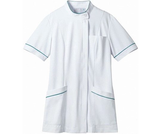 住商モンブラン ジャケット レディス 半袖 白/ターコイズ 3L 73-2314 3L 1枚(ご注文単位1枚)【直送品】