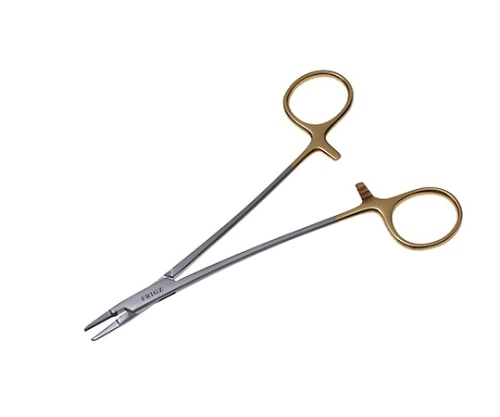 日本フリッツメディコ T/Cライダー・フレンチ持針器 15cm 0.4チップ付 C012-015F 1個(ご注文単位1個)【直送品】