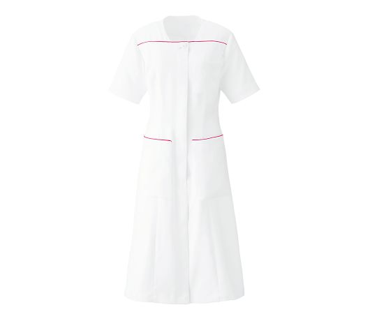 KAZEN ワンピース半袖 ホワイトxブリリアンピンク 7号 YW114-7 7 1枚（ご注文単位1枚）【直送品】