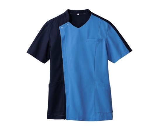 住商モンブラン スクラブ メンズ 半袖 コバルトブルー/ダークブルー 6L 72-1273 1枚（ご注文単位1枚）【直送品】