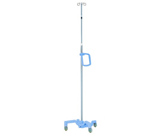 ナビス（アズワン） ナビガードルスタンド（フリーストップ） グリップ付き・ショートフック ブルー NNFS-GB 1台（ご注文単位1台）【直送品】