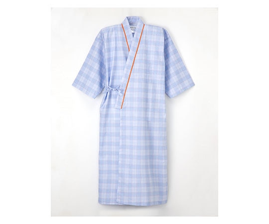 ナガイレーベン 患者衣 ゆかた型 ブルー S PG1400 1枚（ご注文単位1枚）【直送品】