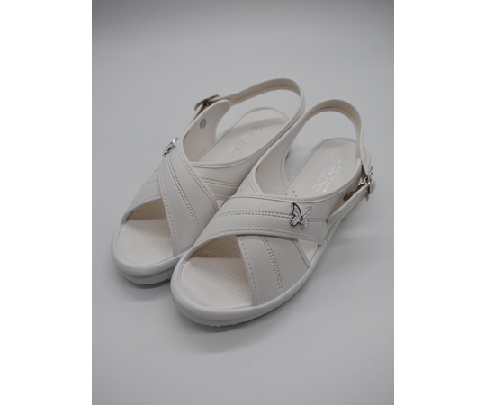 山一 消臭クロスサンダル ホワイト LL 7602WHLL 1足（ご注文単位1足）【直送品】