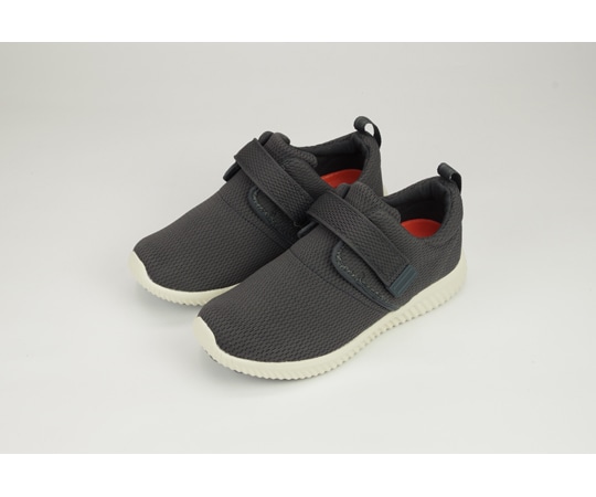 マリアンヌ製靴 ストレッチニットスニーカー ダークグレー 1本ベルトタイプ M(23.0~23.5cm) WG150 1足(ご注文単位1足)【直送品】