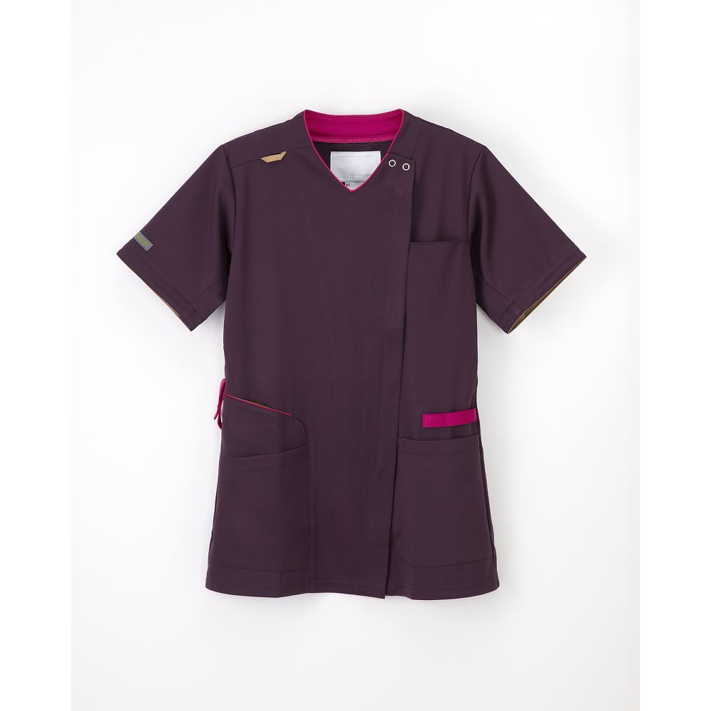 ナガイレーベン 男女兼用スクラブ パープル M AY-5572 1枚（ご注文単位1枚）【直送品】