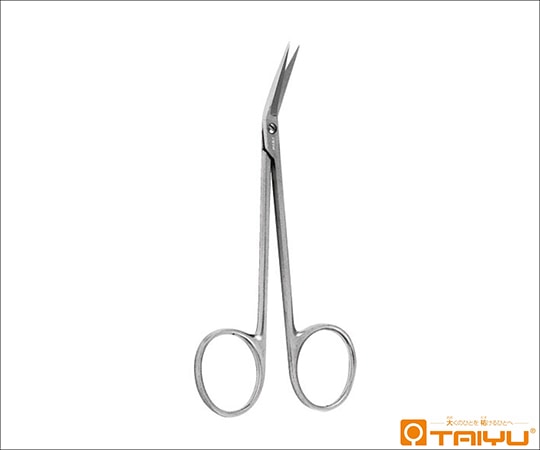 TAIYU（大祐医科工業） 眼科剪刀 膝状 鋭先 ネジ止 全長11cm TY-163 1本（ご注文単位1本）【直送品】