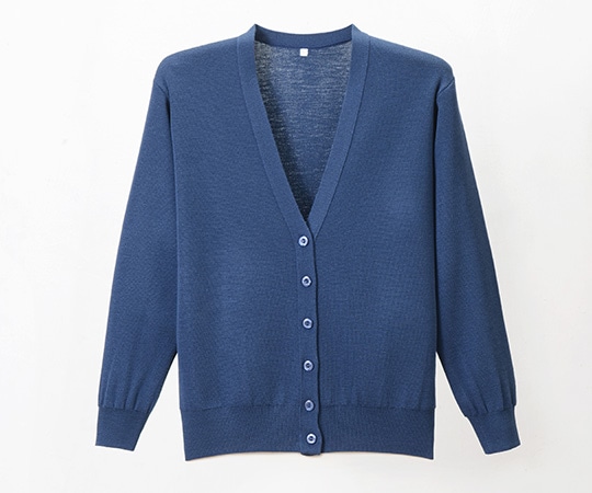 ディーフェイズ 抗ピル長袖カーディガン オリエンタルネイビー LL D1001 1着（ご注文単位1着）【直送品】