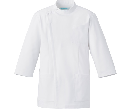 KAZEN ジャケット七分袖男女兼用 ホワイト LL 763-40L 1枚（ご注文単位1枚）【直送品】