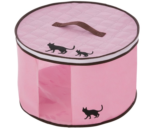 ニーズ ネコ柄の炭入り帽子収納袋 1-00002-001 1個（ご注文単位1個）【直送品】