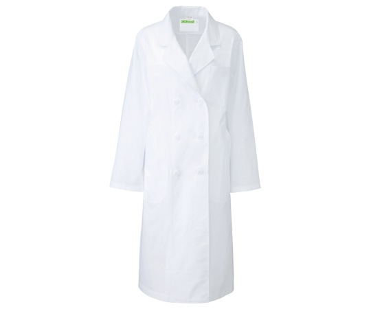 KAZEN レディス診察衣W型 長袖 白 LL 125-20 LL 1枚（ご注文単位1枚）【直送品】