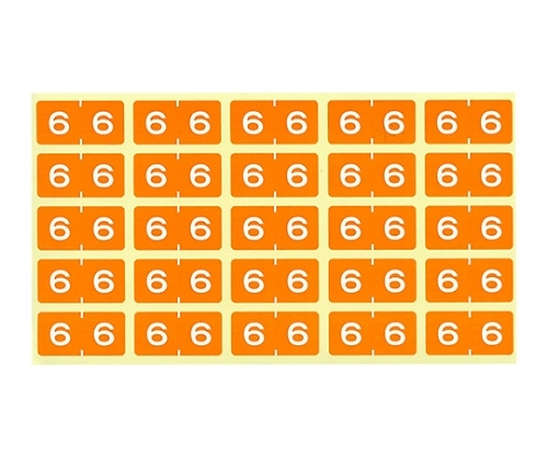 LIHITLAB カラーナンバーラベル M 6 HK7753 1パック（250片入） HK7753-6 1パック（ご注文単位1パック）【直送品】