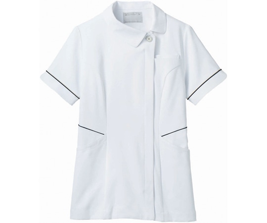 住商モンブラン ナースジャケット 半袖 白/ゴールド&ネイビー S 73-2048 S 1枚(ご注文単位1枚)【直送品】