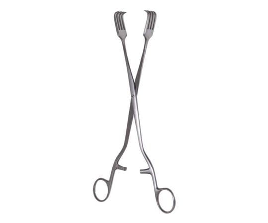 日本フリッツメディコ 四爪鈎子宮把持鉗子 28cm G352-280 1本(ご注文単位1本)【直送品】