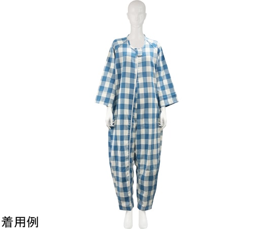 竹虎 フドーねまきB 厚手 チェックブルー S 106882 1枚（ご注文単位1枚）【直送品】