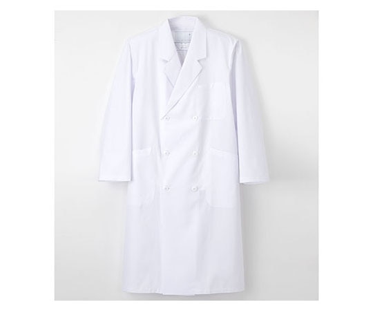 ナガイレーベン 男子ダブル診察衣 ホワイト M KEX5100 1枚(ご注文単位1枚)【直送品】