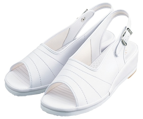 KAZEN ナースサンダル 白 23.0cm 191-08 23.0cm 1足（ご注文単位1足）【直送品】