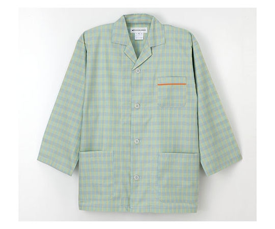 ナガイレーベン 患者衣 パジャマ型 グリーン EL LG1476 1枚（ご注文単位1枚）【直送品】