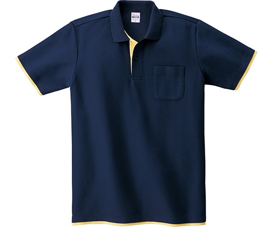 トムス ベーシックレイヤードポロシャツ ネイビー×イエロー SS 195BYP 1着（ご注文単位1着）【直送品】