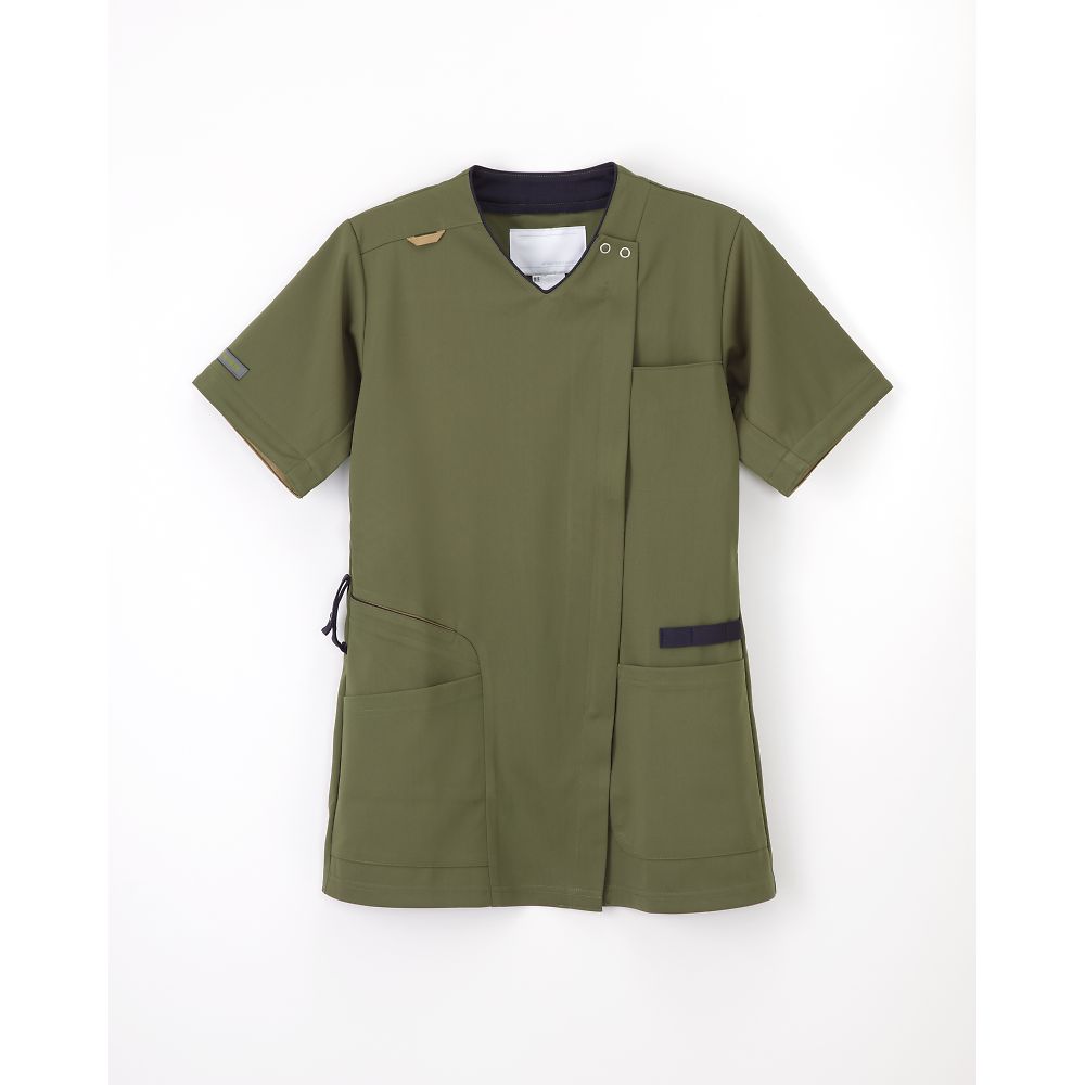 ナガイレーベン 男女兼用スクラブ オリーブ LL AY-5572 1枚（ご注文単位1枚）【直送品】