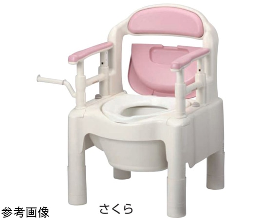 アロン化成 ポータブルトイレ FX-CP 快適脱臭 キャスター付 サクラ 870-123 1個（ご注文単位1個）【直送品】