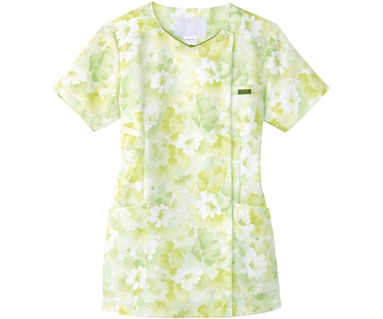 フォーク 花柄ジップスクラブR グリーン 4L 7034SC-4 1枚（ご注文単位1枚）【直送品】