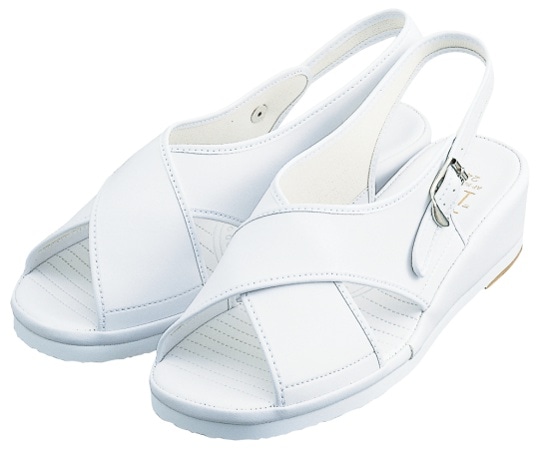 KAZEN ナースサンダル 白 25.5cm 191-09 25.5cm 1足(ご注文単位1足)【直送品】