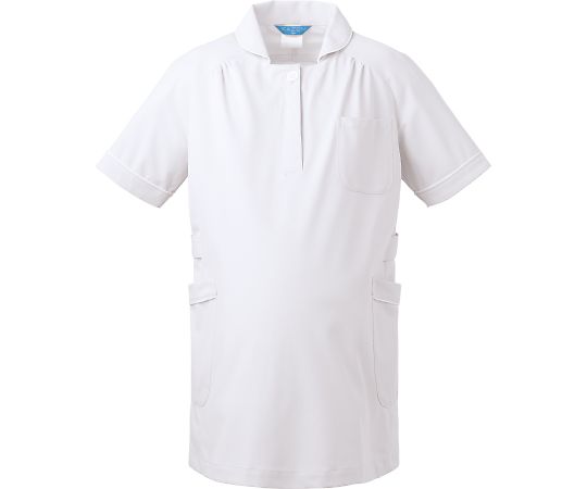 KAZEN マタニティジャケット半袖 ホワイトxホワイト M 177-20 M 1枚（ご注文単位1枚）【直送品】