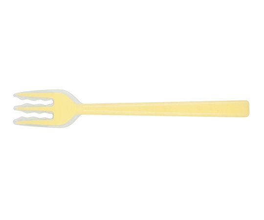 岡部洋食器製作所 口あたりやさしいフォーク （一体型） イエロー KU-12Y 1個（ご注文単位1個）【直送品】