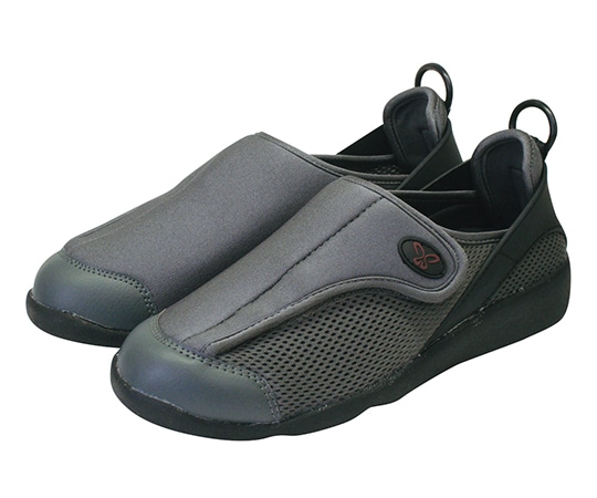 アスティコ リハビリシューズ すたこらさんソフト100 グレー 25.0 1足(ご注文単位1足)【直送品】